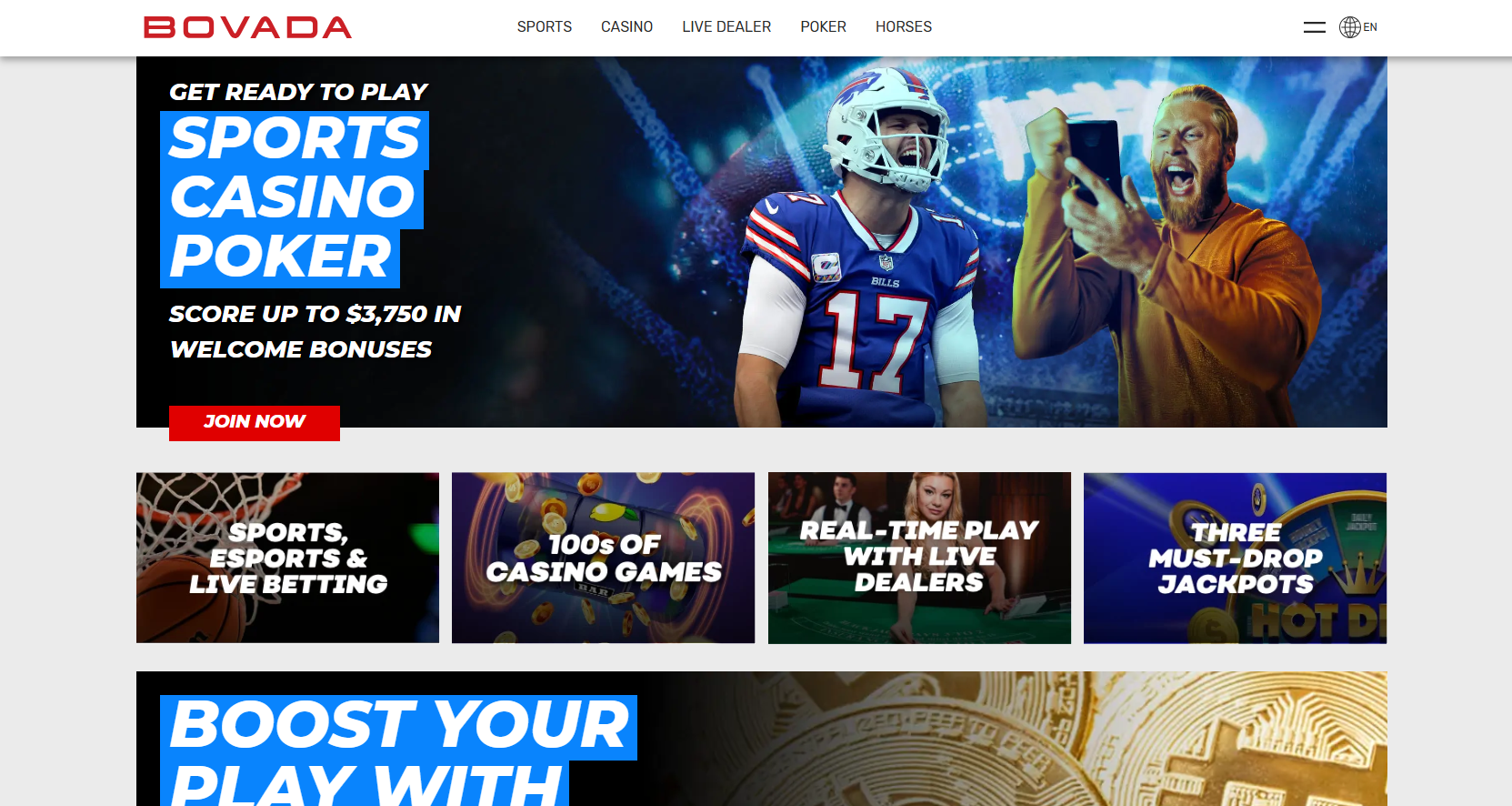 Bovada Casino desktop screenshot